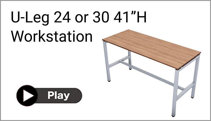 Watch a step-by-step instructional video on how to assemble our PLTLeg-U24-30NB 41 Tall PERF PLTLeg-U24-30NB 41 Tall PERF