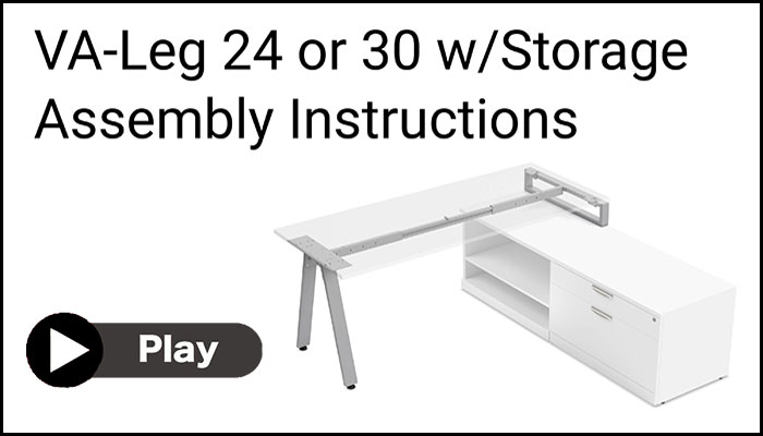 Watch an instructional video on how to install VA-Leg 2430 with Storage. Assembly Instructions VA-Leg 2430 with storage