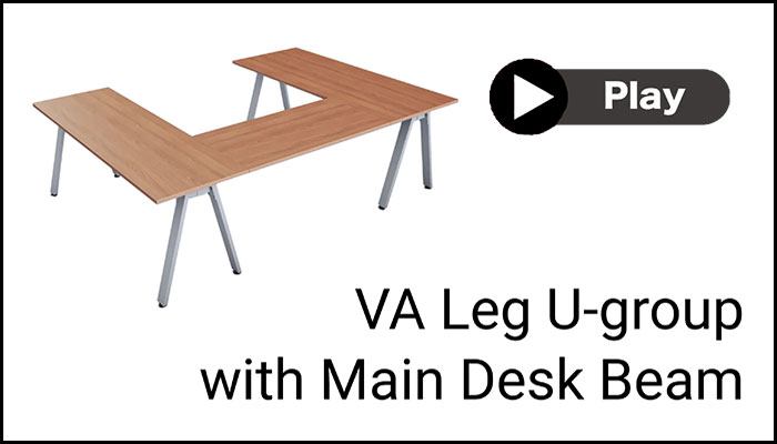 Watch an instructional video on how to install VA-Leg U group with desk beam. Assembly Instructions VA-Leg U group with desk beam